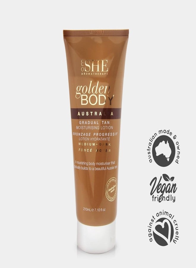 Om SHE Aromatherapy Golden Body Gradual Tan - Medium to Dark - Image 4